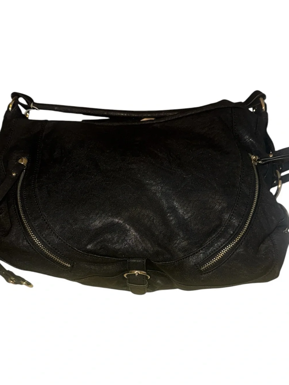 Black Leather Hobo Bag - American West Purse